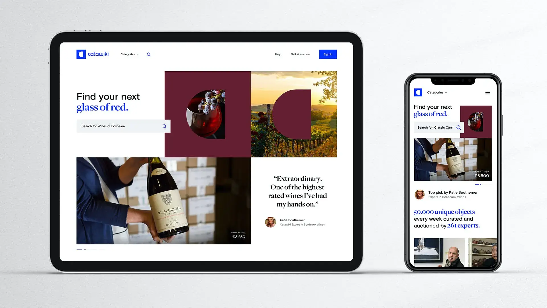 Catawiki on digital devices