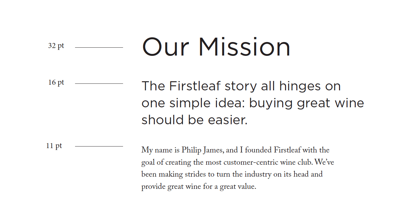 Firstleaf typography system